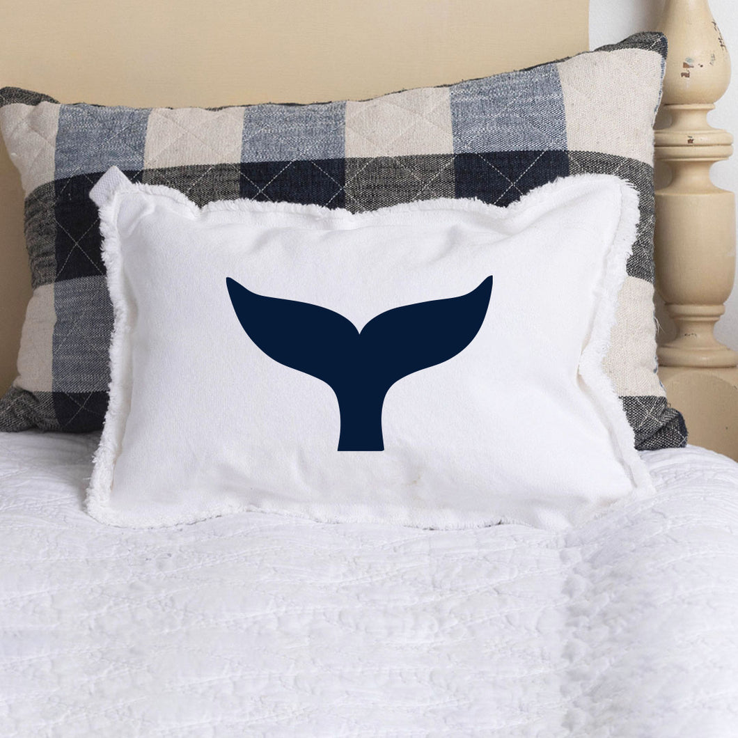Personalized Whale Tail Lumbar Pillow