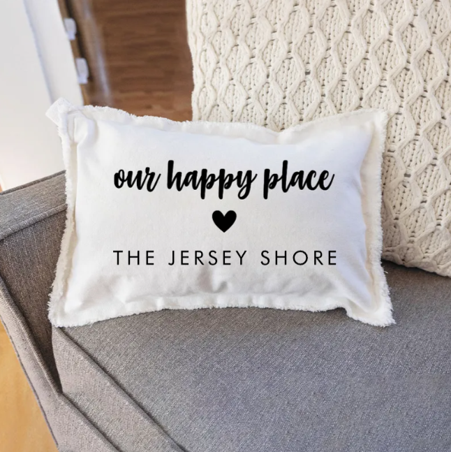 Our Happy Place Personalized Lumbar Pillow