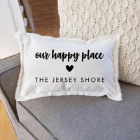 Our Happy Place Personalized Lumbar Pillow
