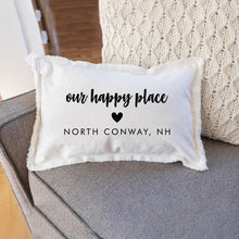 Load image into Gallery viewer, Personalized Our Happy Place Lumbar Pillow
