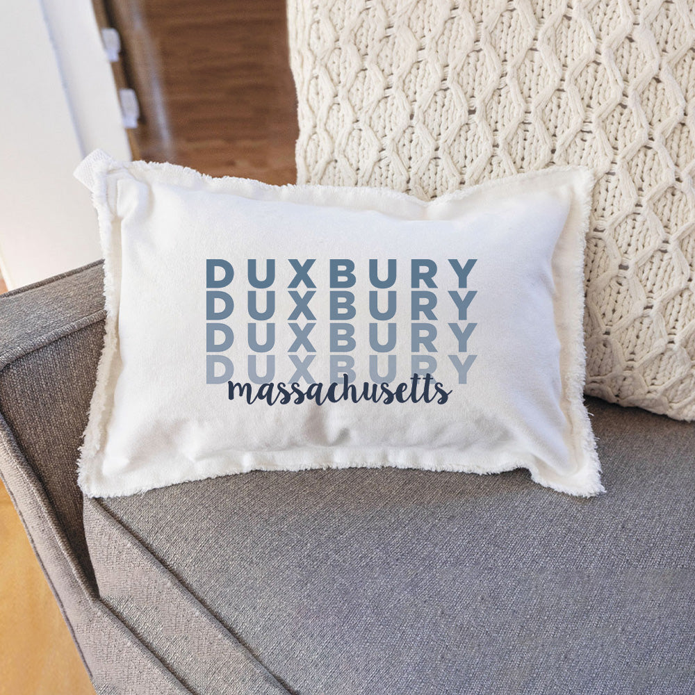 Personalized Repeating Word Lumbar Pillow