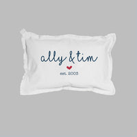 Wedding + Est Year Personalized Lumbar Pillow