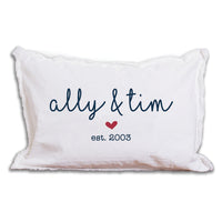 Wedding + Est Year Personalized Lumbar Pillow