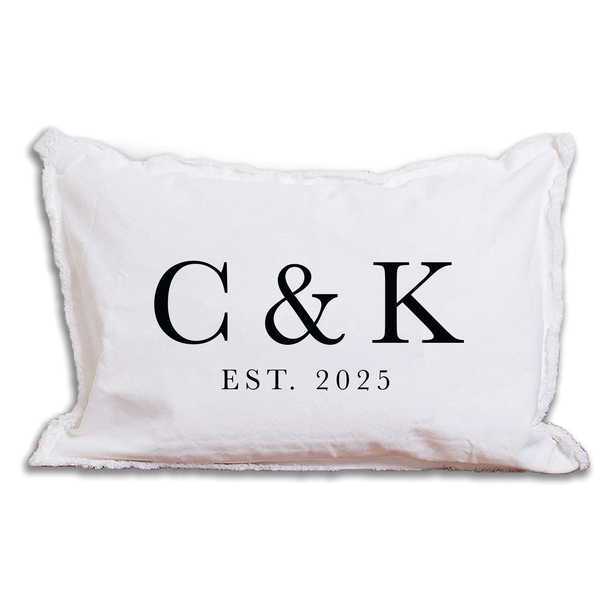 Initials EST Personalized Rectangle Pillow