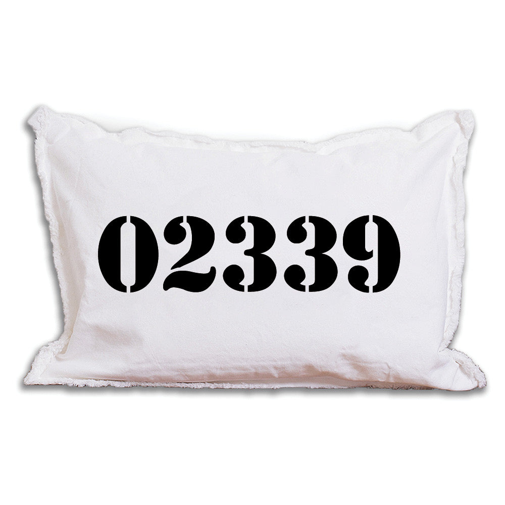 Personalized Zip Code Lumbar Pillow