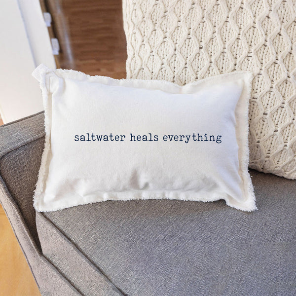 Saltwater Heals Everything Lumbar Pillow