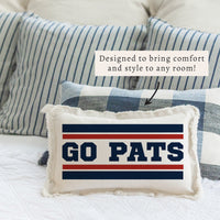 Go Pats Stripes Pillow