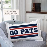 Go Pats Stripes Pillow