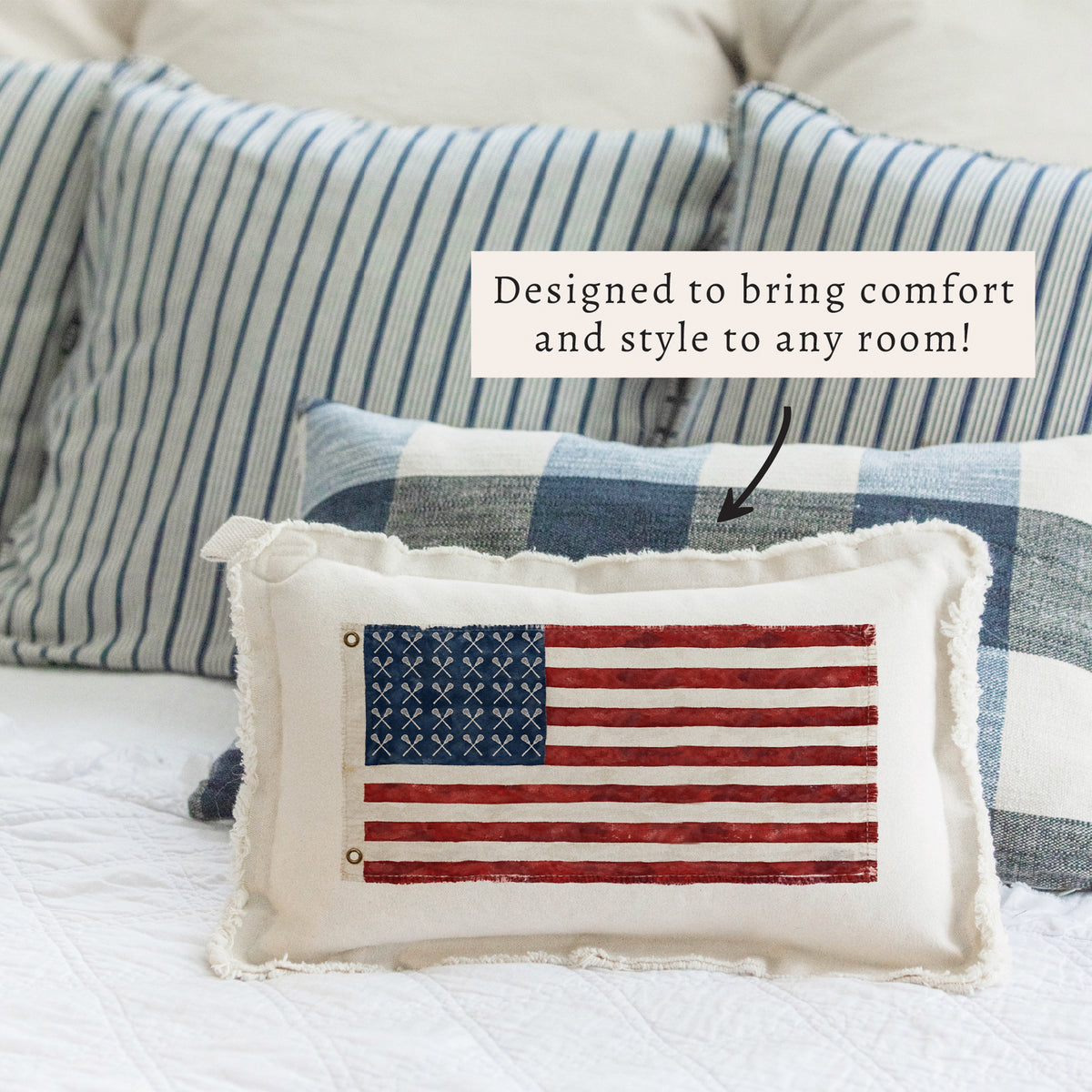 Lacrosse Flag Pillow