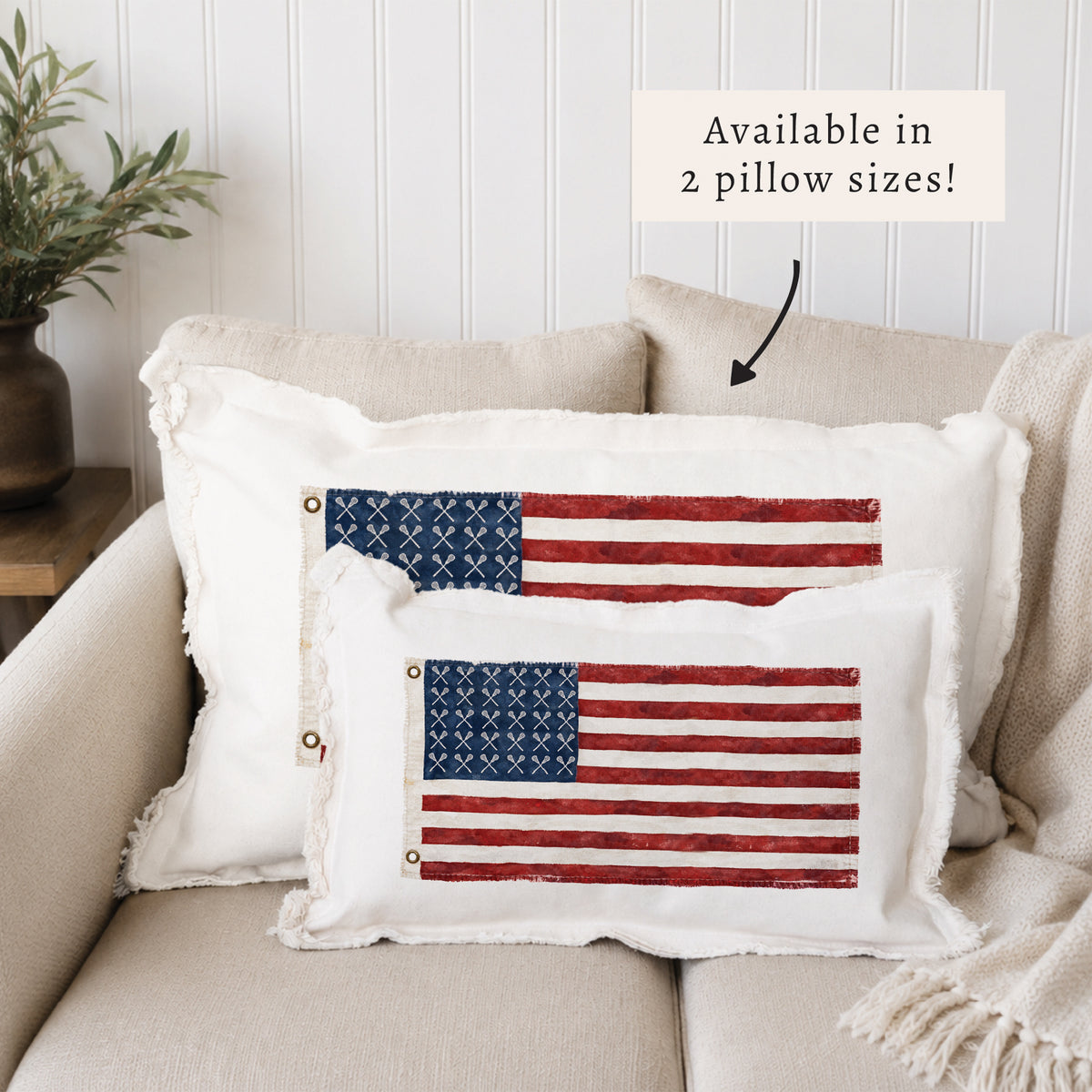 Lacrosse Flag Pillow