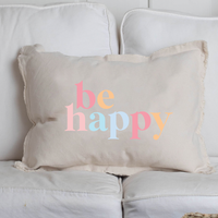 Be Happy Lumbar Pillow