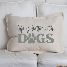 Load image into Gallery viewer, Life is Better With Dogs Lumbar Pillow
