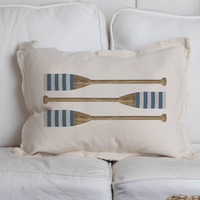 Striped Oars Lumbar Pillow