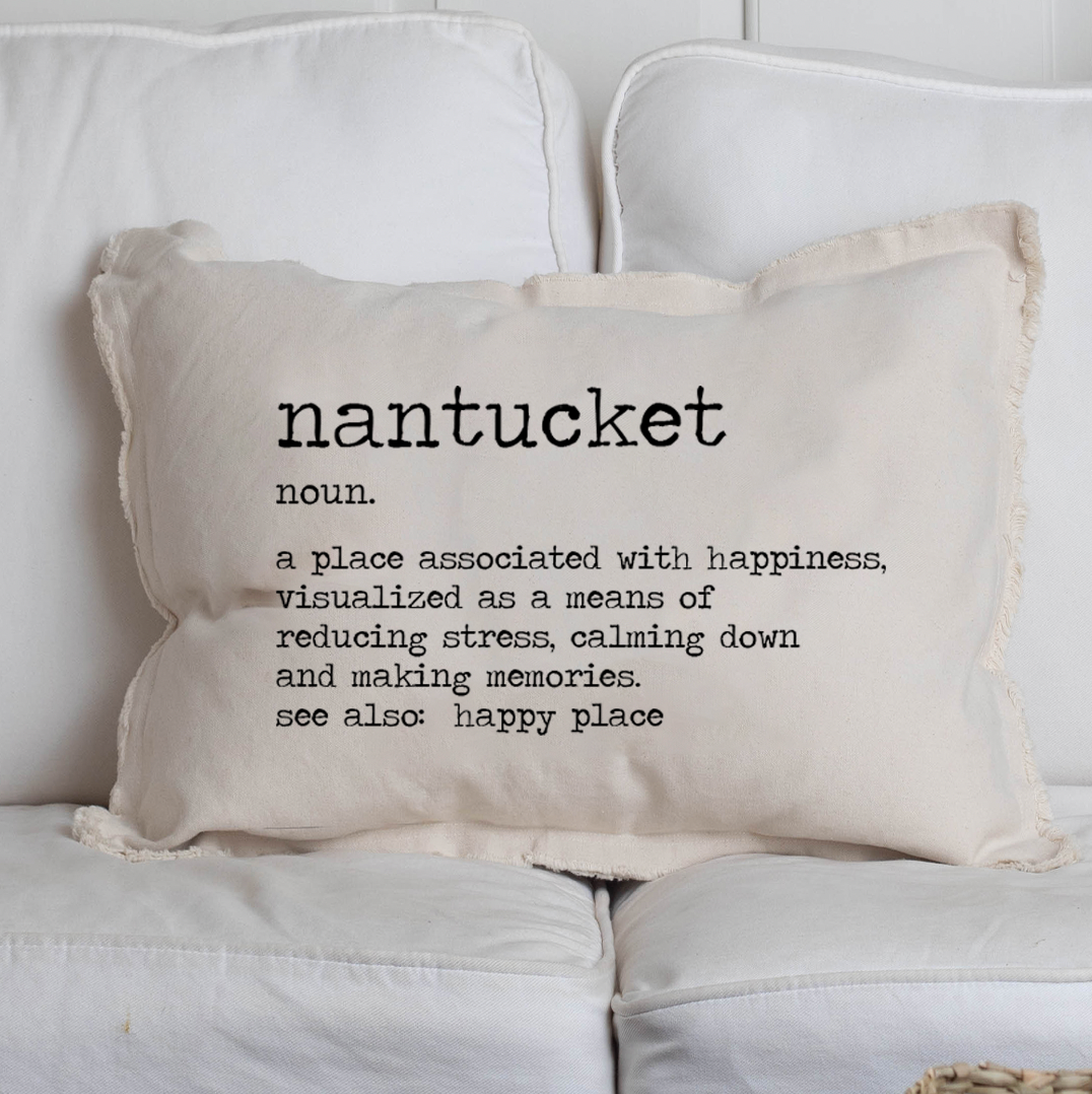 Your Happy Place Definition Personalized Lumbar Pillow