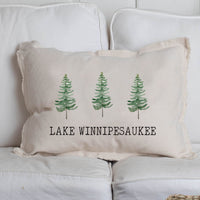 3 Evergreen Trees Personalized Lumbar Pillow