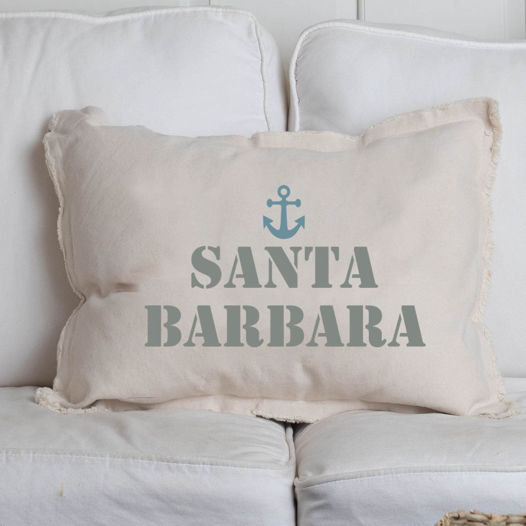 Personalized Anchor Two Line Text Lumbar Pillow