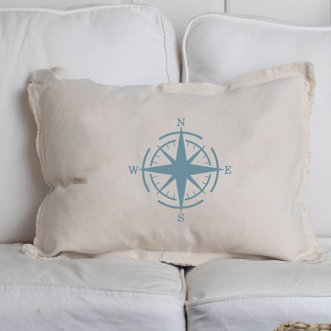 Personalized Compass Lumbar Pillow