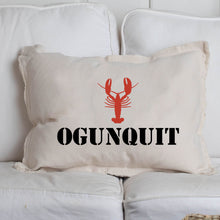 Load image into Gallery viewer, Personalized Lobster One Line Text Lumbar Pillow
