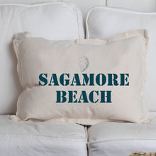 Load image into Gallery viewer, Personalized Oyster Two Line Text Lumbar Pillow
