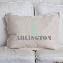 Load image into Gallery viewer, Personalized Pineapple One Line Text Lumbar Pillow
