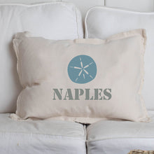Load image into Gallery viewer, Personalized Sand Dollar One Line Text Lumbar Pillow
