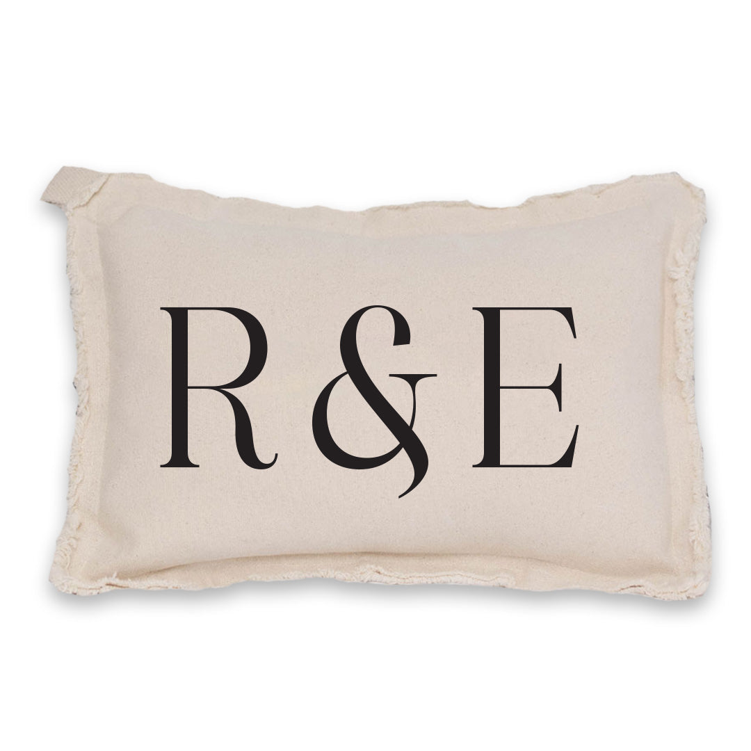 Initials Personalized Lumbar Pillow
