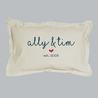 Wedding + Est Year Personalized Lumbar Pillow