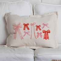 Watercolor Bows Lumbar Pillow