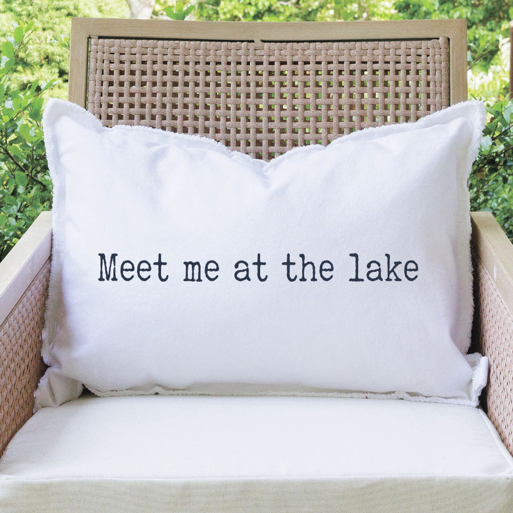 Meet Me at the Lake Lumbar Pillow