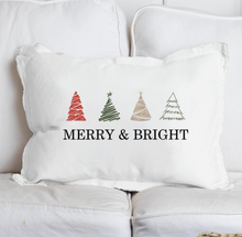 Load image into Gallery viewer, Merry &amp; Bright Trees Lumbar Pillow
