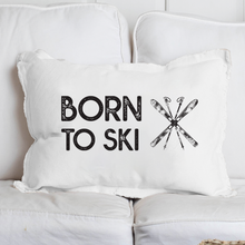 Load image into Gallery viewer, Born To Ski Lumbar Pillow
