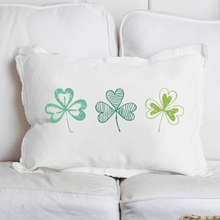 Load image into Gallery viewer, Repeating Shamrocks Lumbar Pillow

