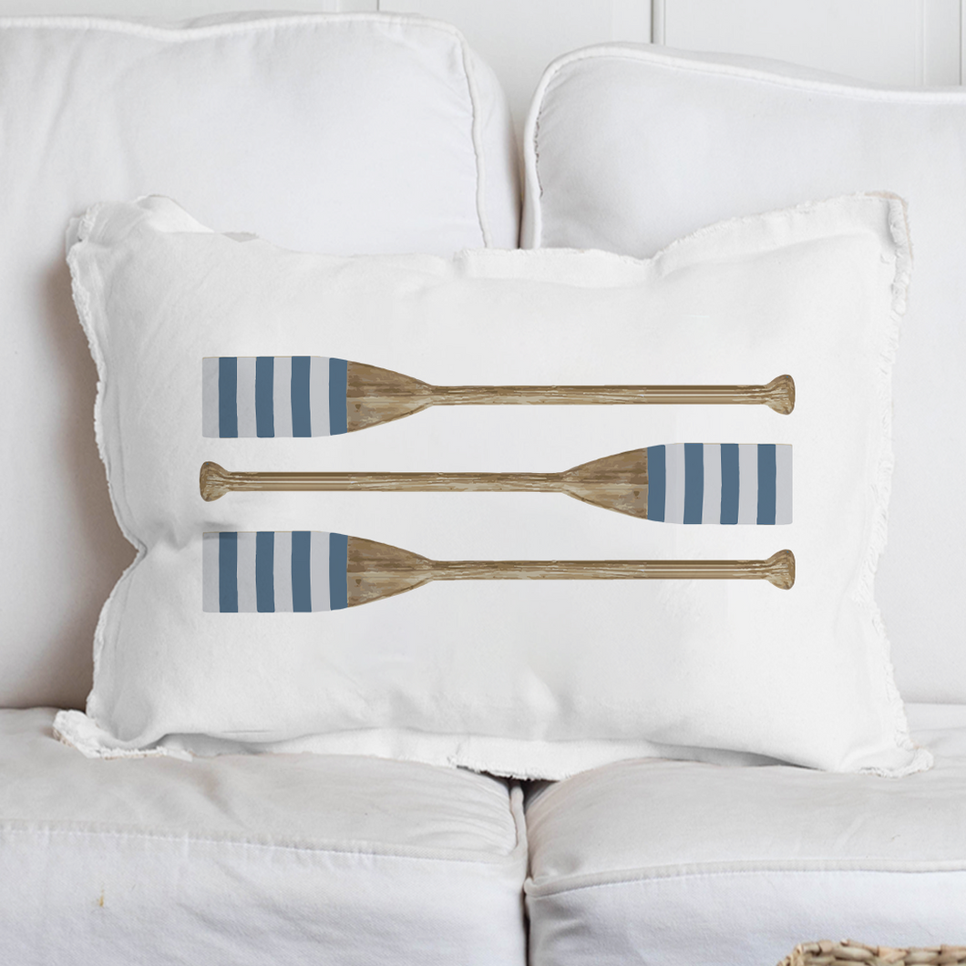 Striped Oars Lumbar Pillow