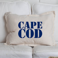 Your Word Two Lines Stencil Personalized Lumbar Pillow