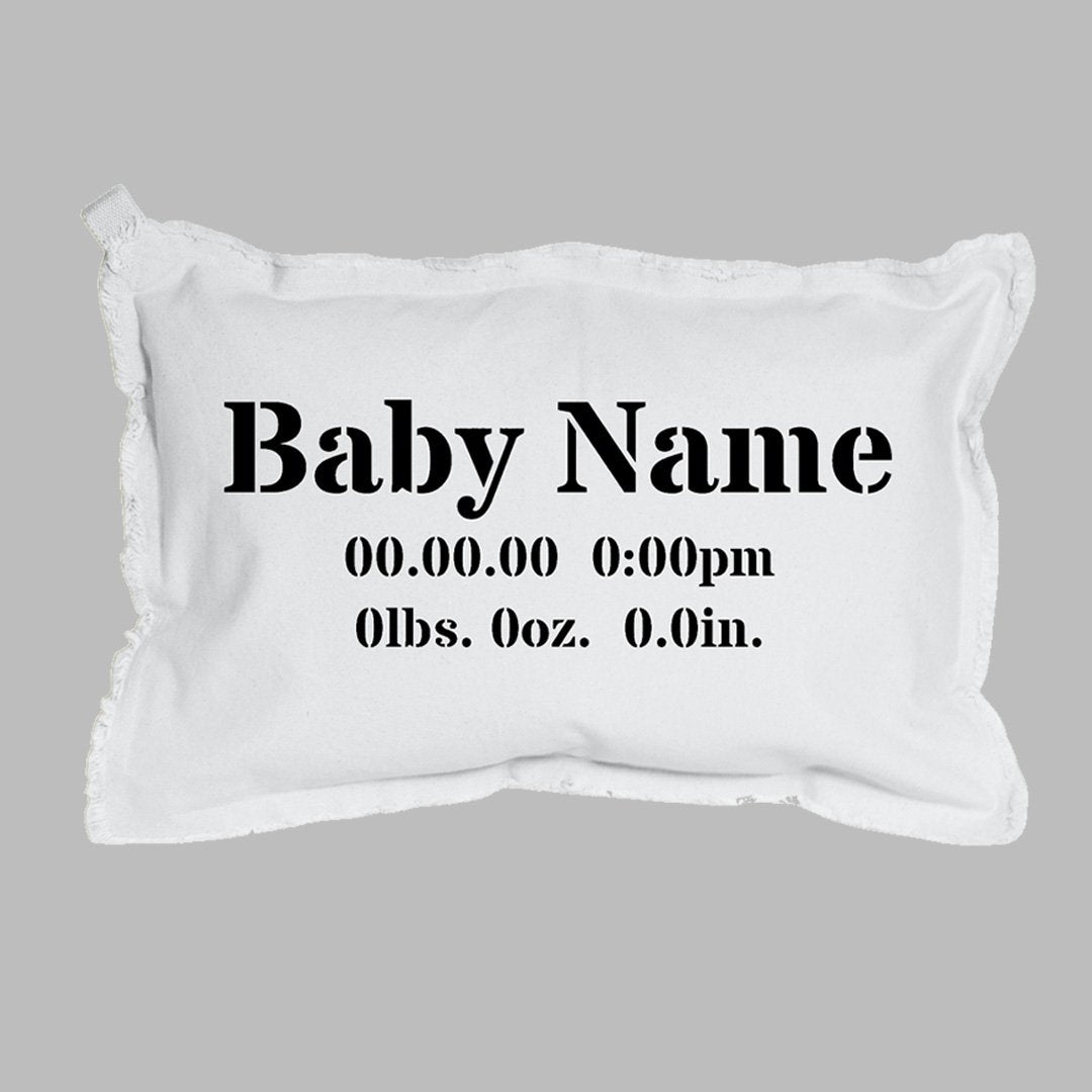 Birth Announcement Personalized Lumbar Pillow
