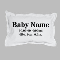 Birth Announcement Personalized Lumbar Pillow