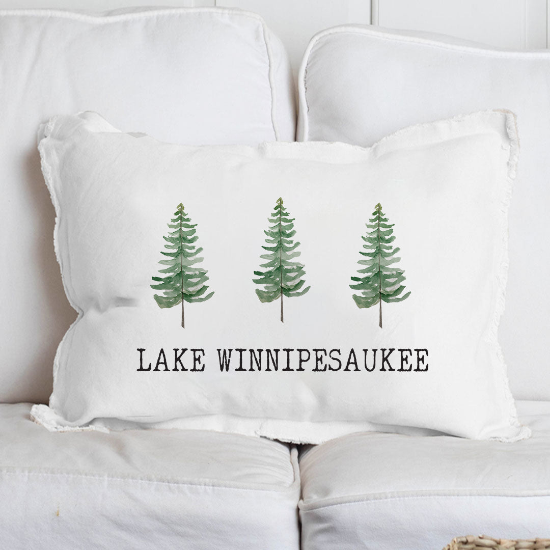 3 Evergreen Trees Personalized Lumbar Pillow