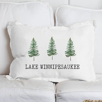 3 Evergreen Trees Personalized Lumbar Pillow