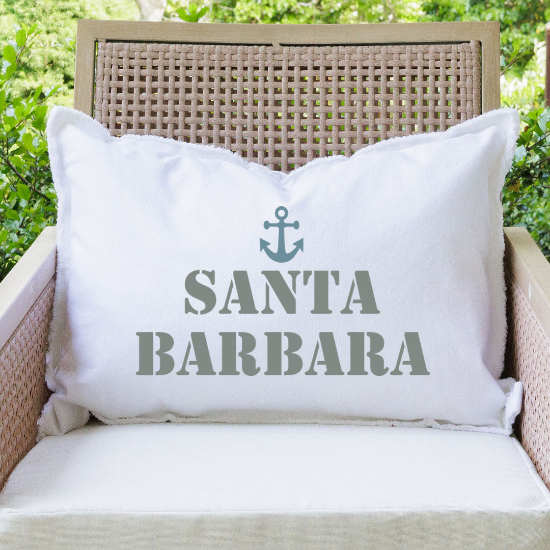 Personalized Anchor Two Line Text Lumbar Pillow