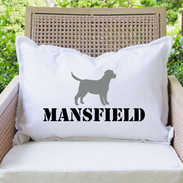 Dog One Line Text Personalized Lumbar Pillow
