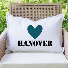 Load image into Gallery viewer, Personalized Heart One Line Text Lumbar Pillow
