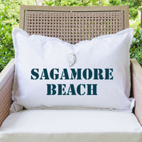 Personalized Oyster Two Line Text Lumbar Pillow