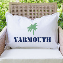 Load image into Gallery viewer, Personalized Palm Tree One Line Text Lumbar Pillow
