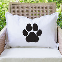 Paw Print Personalized Lumbar Pillow