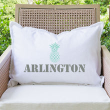Load image into Gallery viewer, Personalized Pineapple One Line Text Lumbar Pillow
