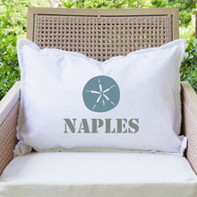 Load image into Gallery viewer, Personalized Sand Dollar One Line Text Lumbar Pillow
