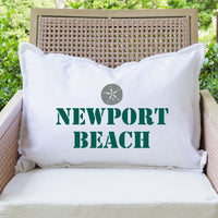 Personalized Sand Dollar Two Line Text Lumbar Pillow