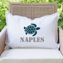 Load image into Gallery viewer, Personalized Turtle One Line Text Lumbar Pillow
