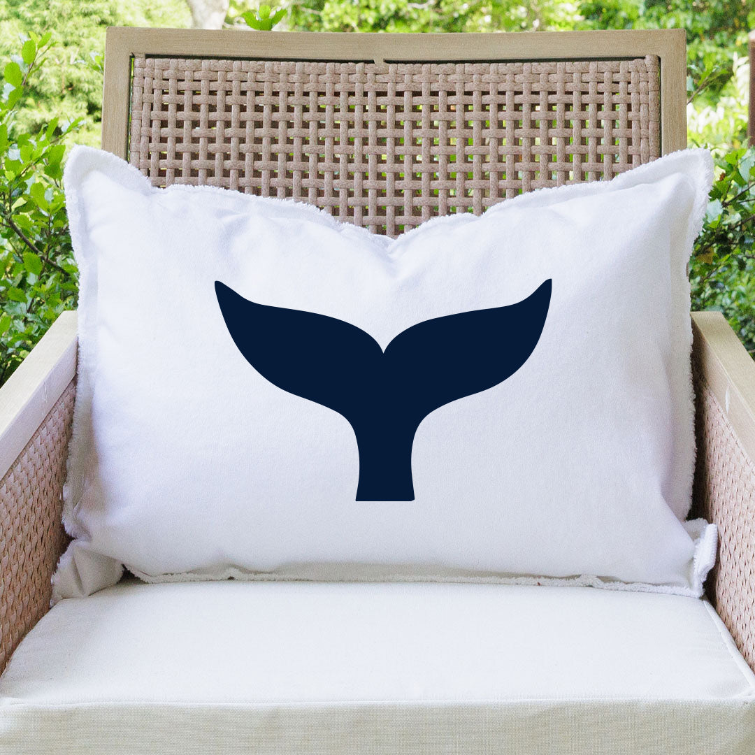 Personalized Whale Tail Lumbar Pillow