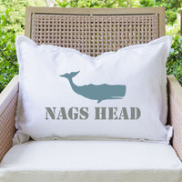 Personalized Whale One Line Text Lumbar Pillow